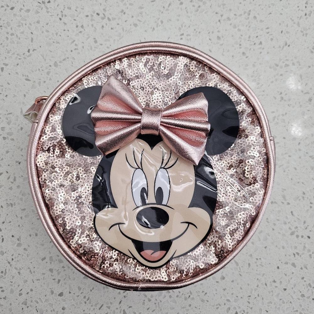 Mini Mouse Rose Gold Sparkly Crossbody Bag